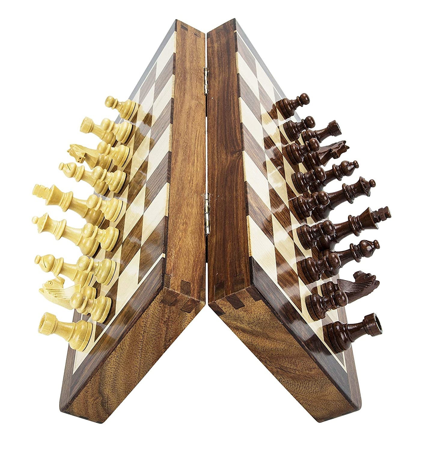 Wooden Chess12 Folding Wooden Chess Board Set Etsy