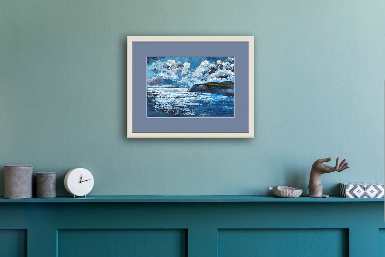 Michigan Lake Painting Seascape Original Art Landscape Wall Etsy