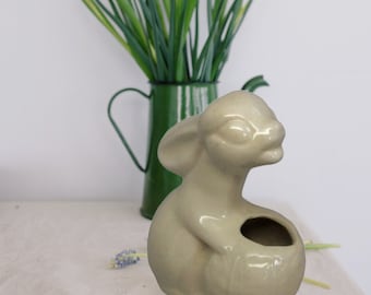 White Ceramic Rabbit Planter: Succulent, Air Plant, Cactus Vase