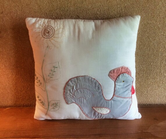 Folk Art Primitive Chicken Pillow Decor