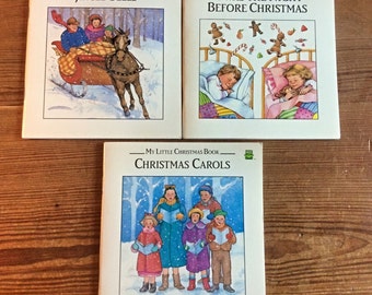 vintage Leap Frog My Little Christmas Books, lot de 3, contes des Fêtes pour enfants, ensemble de lecture de Noël pour enfants, coffret cadeau de fête