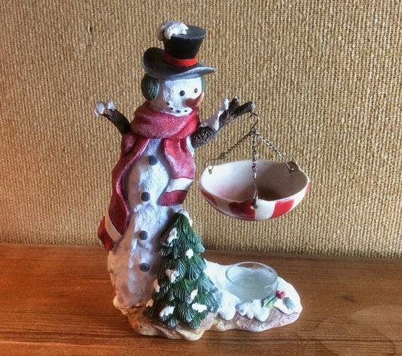 Yankee Candle Snowman Tart Warmer, Winter Home Decor, Wax Melt
