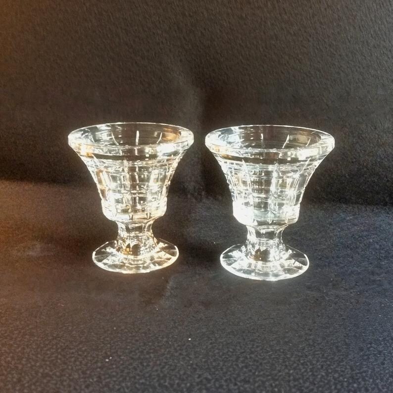 Pair of Mikasa Crystal Holders, Candle Pillars & Votives, Madison Avenue Collection, Home Decor Accent image 1