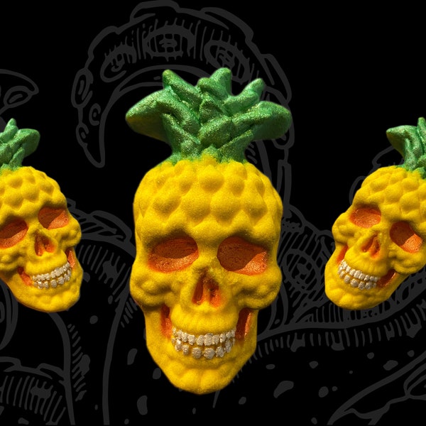 Pineapples of the Caribbean - skull bath bomb