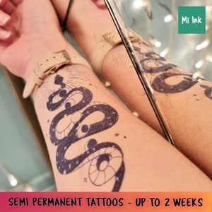 Semi Permanent Tattoo Snake Celestial Astrological Snake - Lasts Up To 2 Weeks!