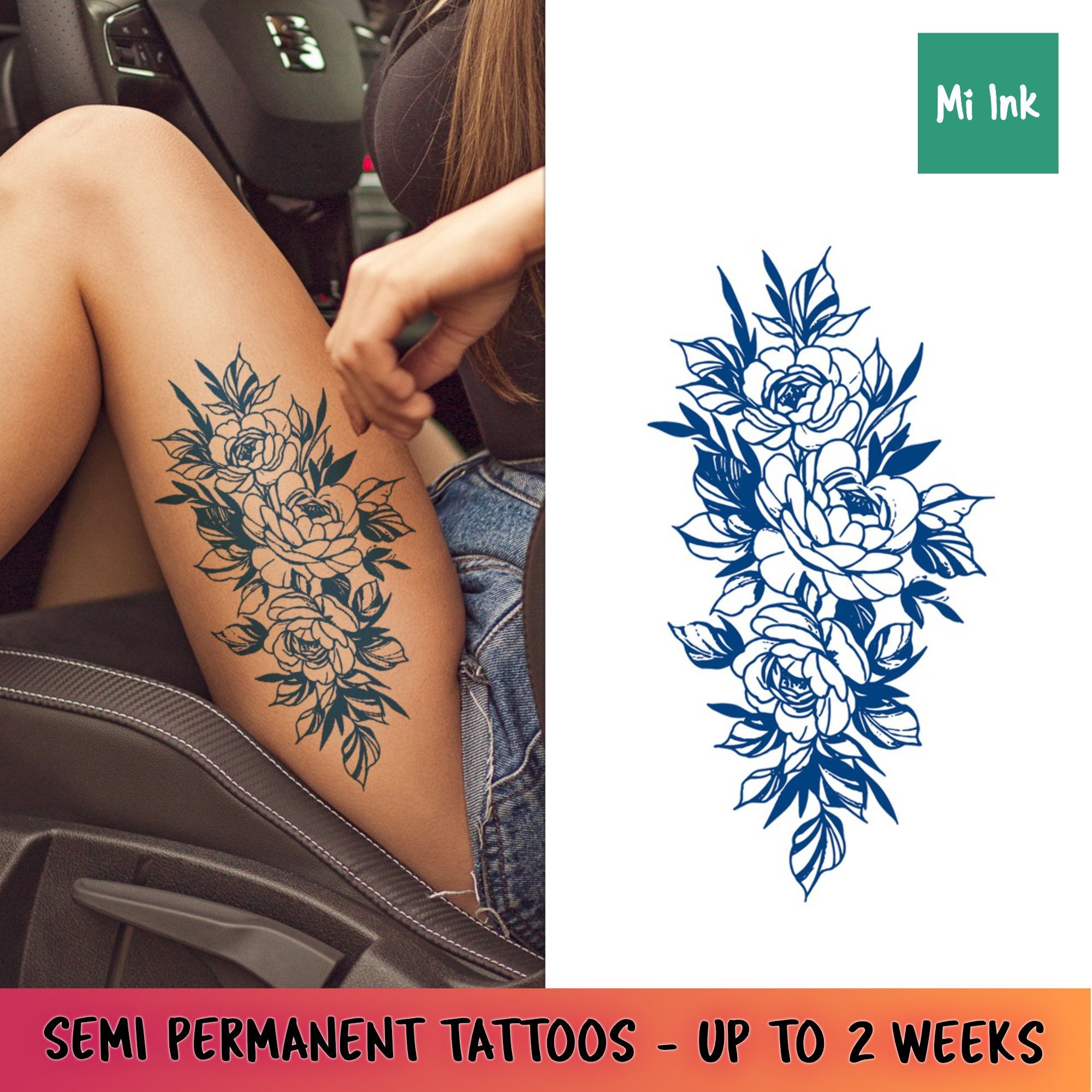 2pcs Cool Style Semi-Permanent Tattoo – 404