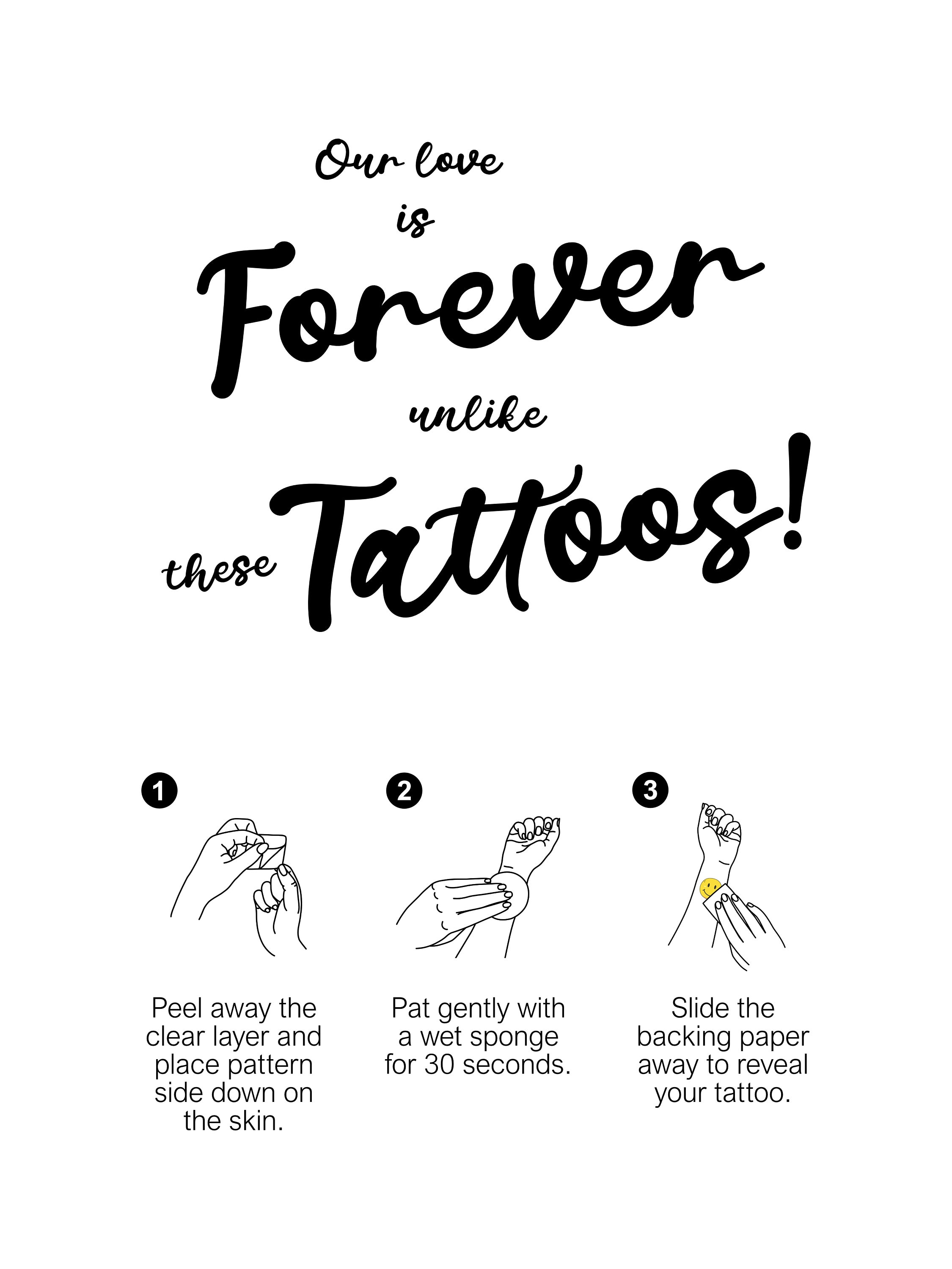 Temporary Tattoo Wedding Sign Digital Printable Download Etsy UK