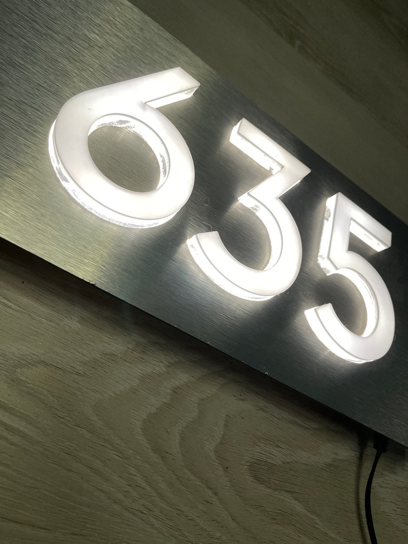 Bespoke LARGE led House Number Signs 5 Etsy