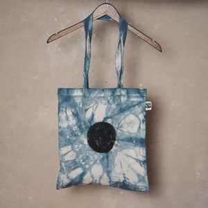Painted Batik Jute Bag • Circle Bag • Batik Fabric Bag