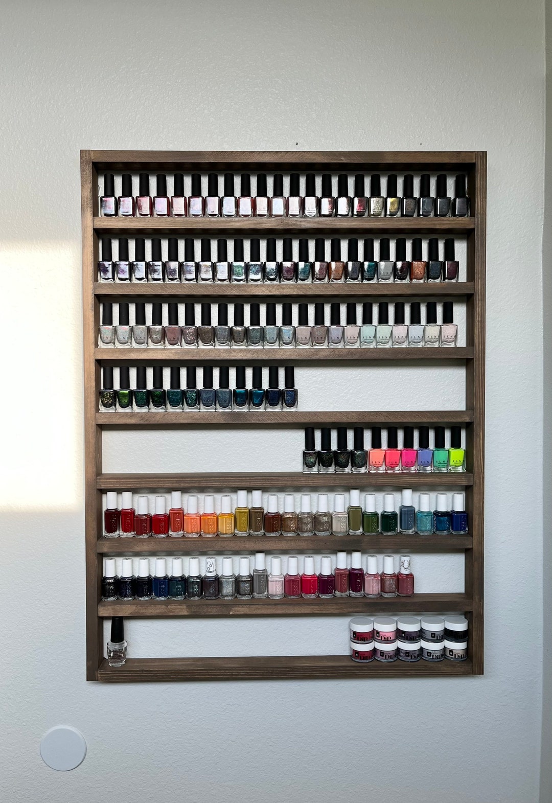 Nail Polish Shelf Nail Polish Medium Horizontal 8 Row Nail Etsy