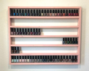 Nail Polish Shelf, Nail Polish Organizer, Large Horizontal Nail Polish Rack 6 Row, Nail Polish Shelf, Nail Polish, Collection Shelf