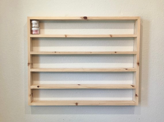 Wooden Storage Organizer - Keep Nail Dip Powder Neat and Tidy on This 5-Row Shelf