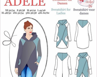 Patron de couture "ADELE" chemise manches longues femme eBook de Mamu-Design