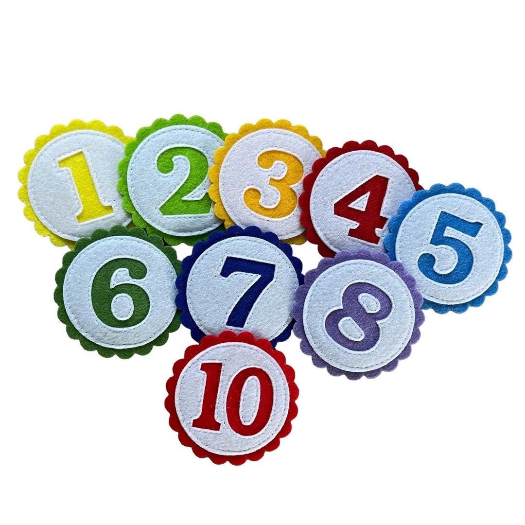 Felt Number Buttons, Additional Number, Birthday Crown or Quiet Book ...