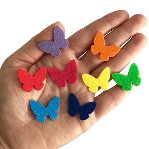 Felt Butterflies in different colors 1,2 mm