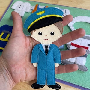 Dress-up doll boy with clothes and felt container Gift for the child