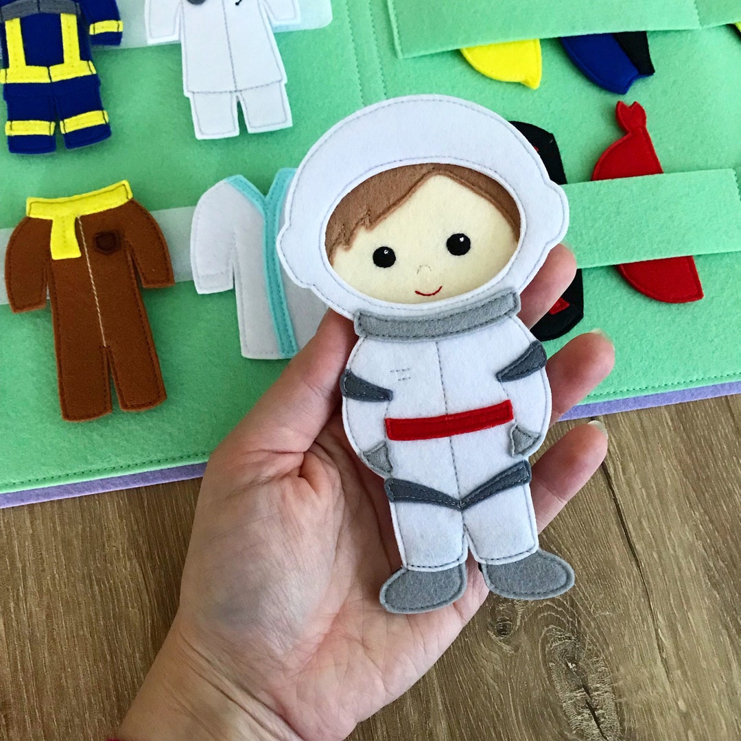 Boy Dressup Doll With Clothes and Felt Container Etsy