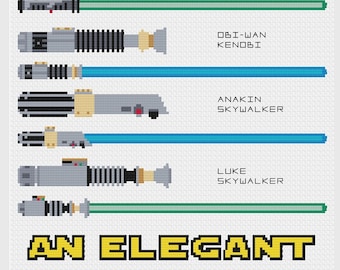 Star Wars Jedi Lightsabers kruissteekpatroon