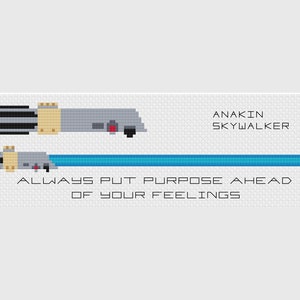 Anakin Skywalker&#39;s Lightsaber Cross Stitch Pattern