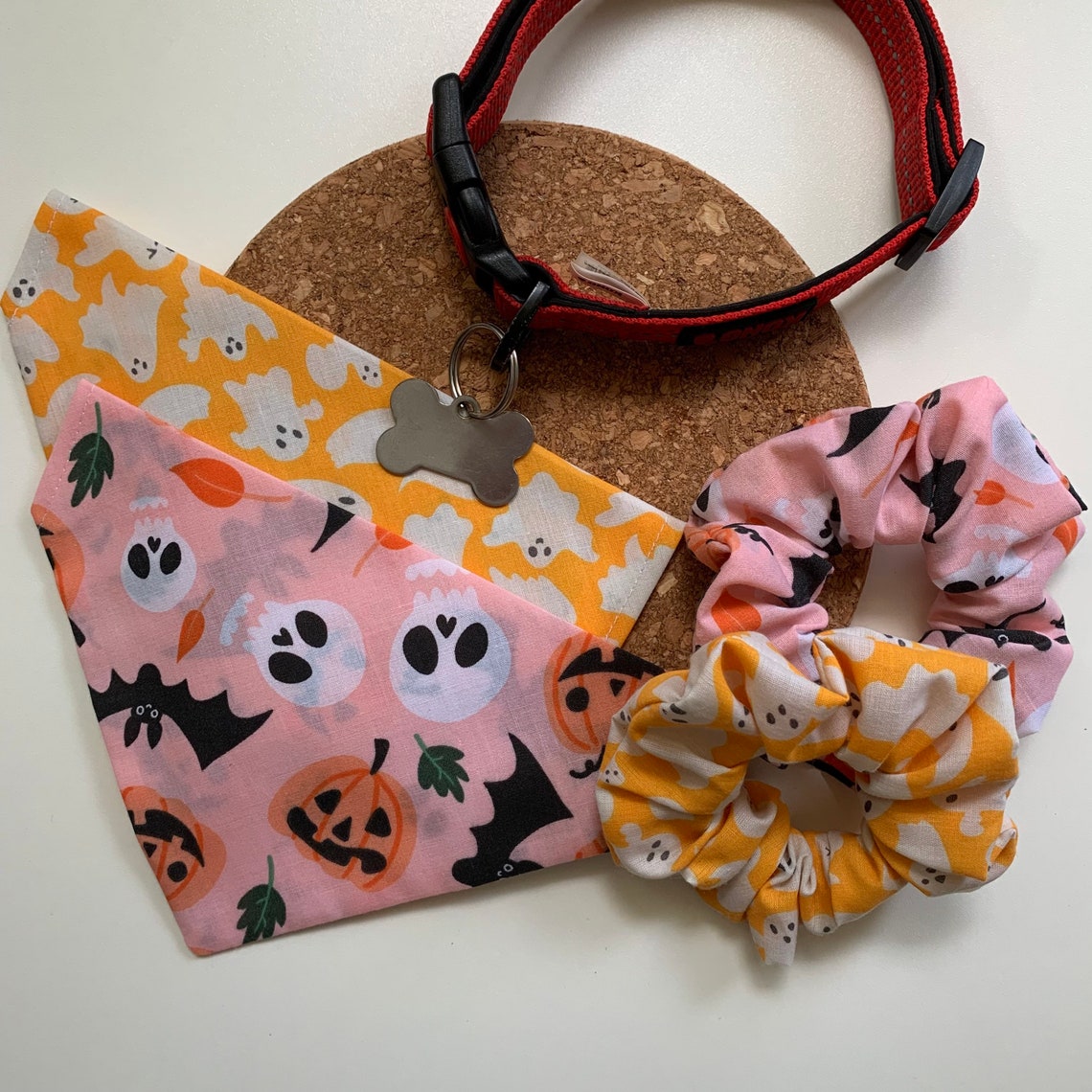 dog bandana and scrunchie set