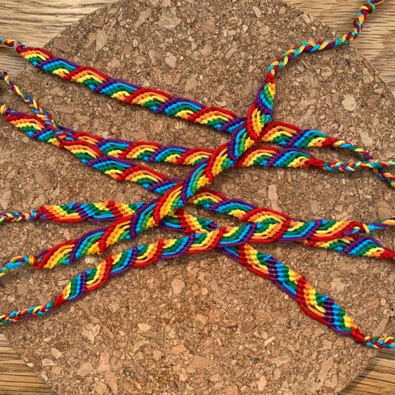 Rainbow Thread Bracelet Etsy