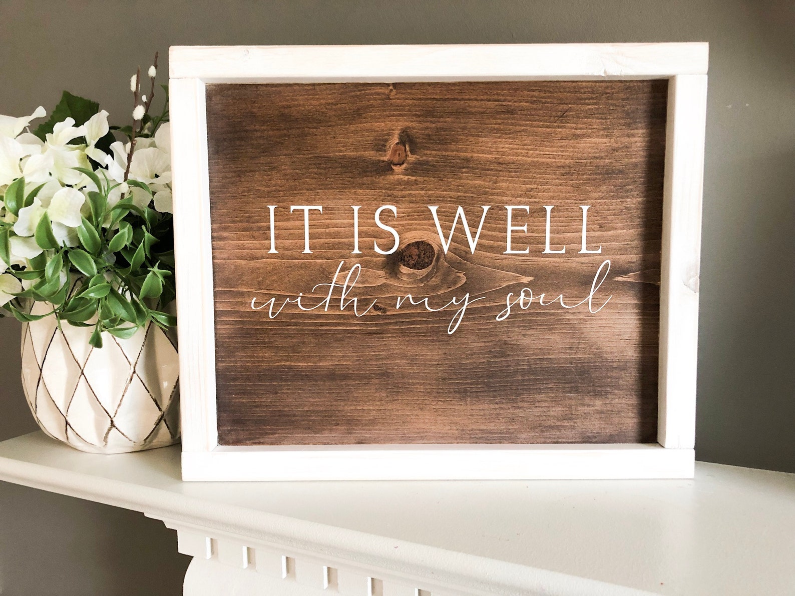It is Well Sign Wood Sign Home Decor Etsy