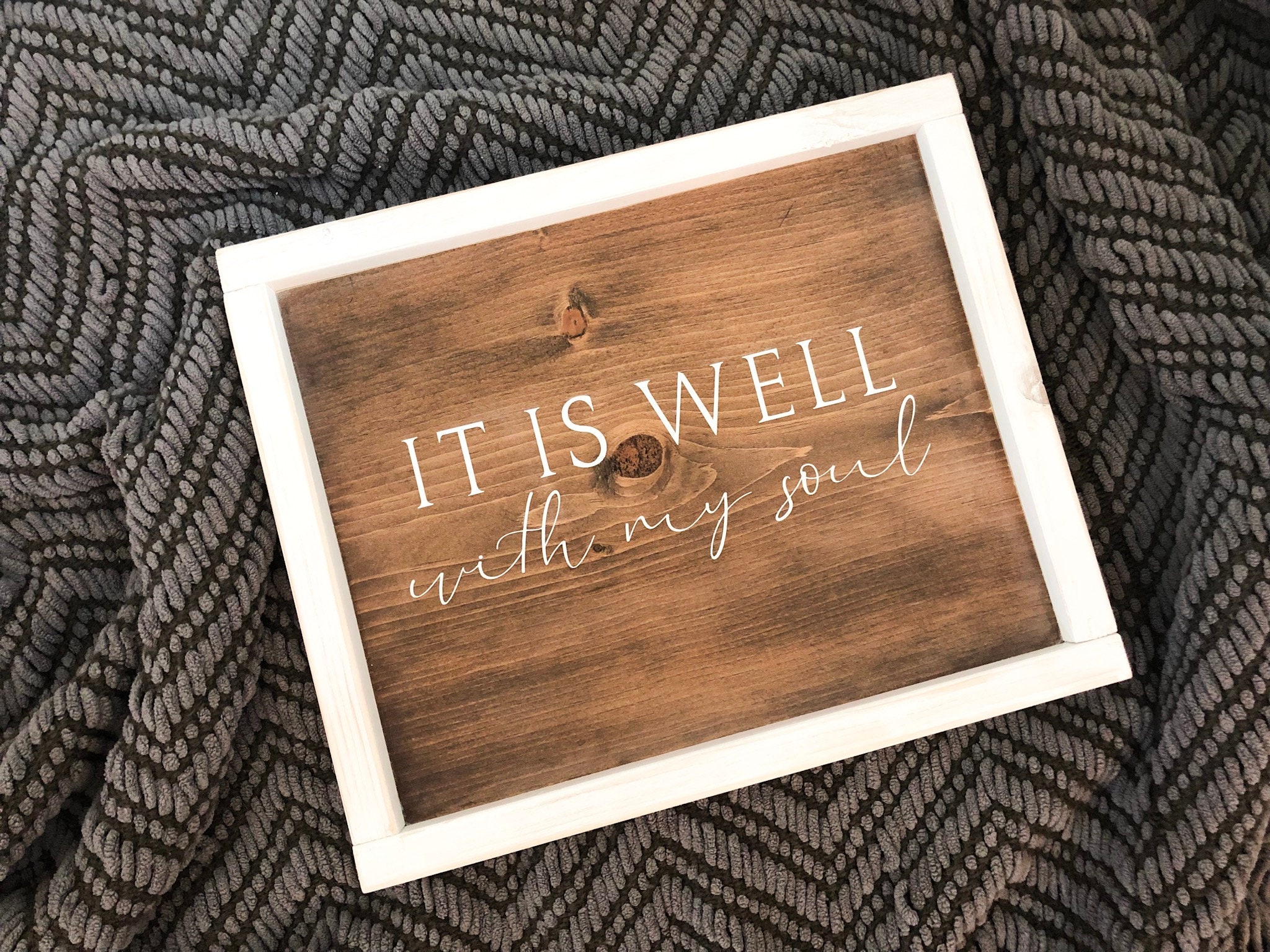 It Is Well Sign Wood Sign Home Decor Etsy