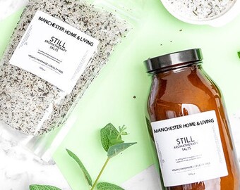 Peppermint Eucalyptus Epsom Bath Salts | Peppermint Foot Soak | Dead Sea Salt Relaxing Bath Gift | Aromatherapy Self Care Gift