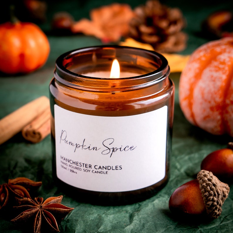 Pumpkin Spice Autumn Fragrance Soy Candle. Vegan Candle Gift Etsy