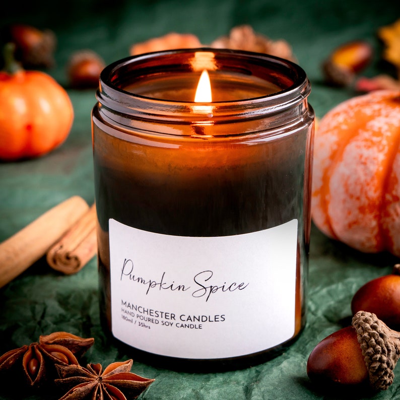 Pumpkin Spice Autumn Fragrance Soy Candle. Vegan Candle Gift Etsy