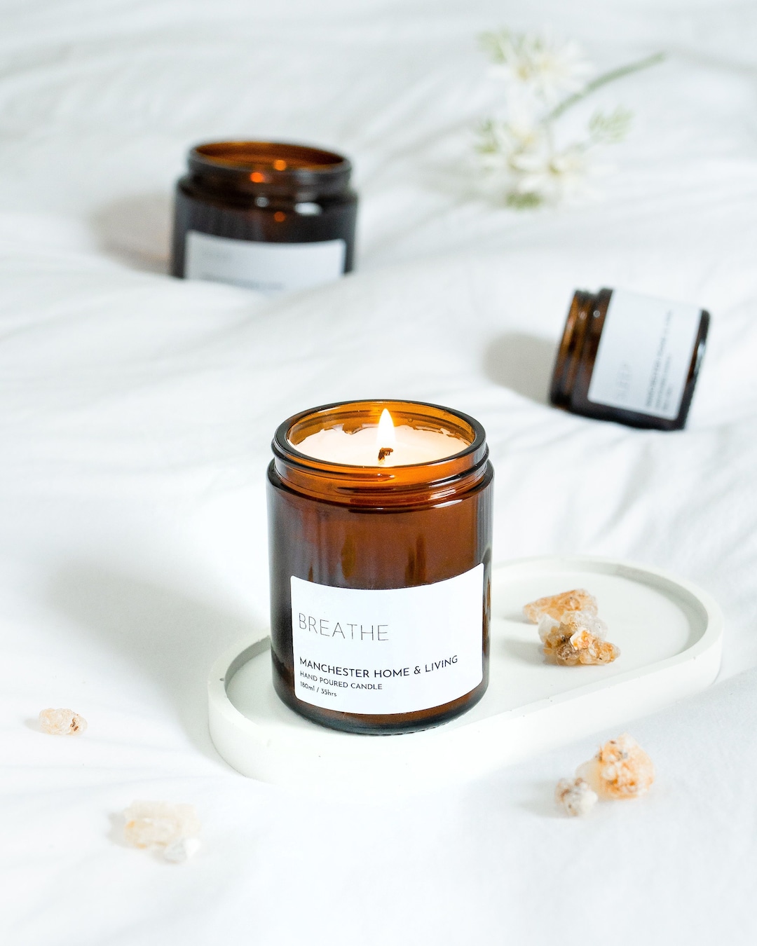 Sandalwood & Musk Aromatherapy Soy Candles Meditation Candle Gift Set