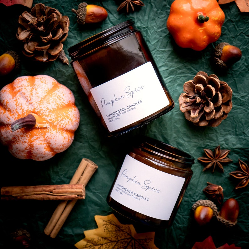 Pumpkin Spice Autumn Fragrance Soy Candle. Vegan Candle Gift Etsy