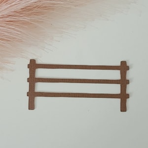 Brown Textured Wooden Fence Cut Paper Shape DIY Cardmaking Scrapbooking Journaling Crafting DIY 10 Piece