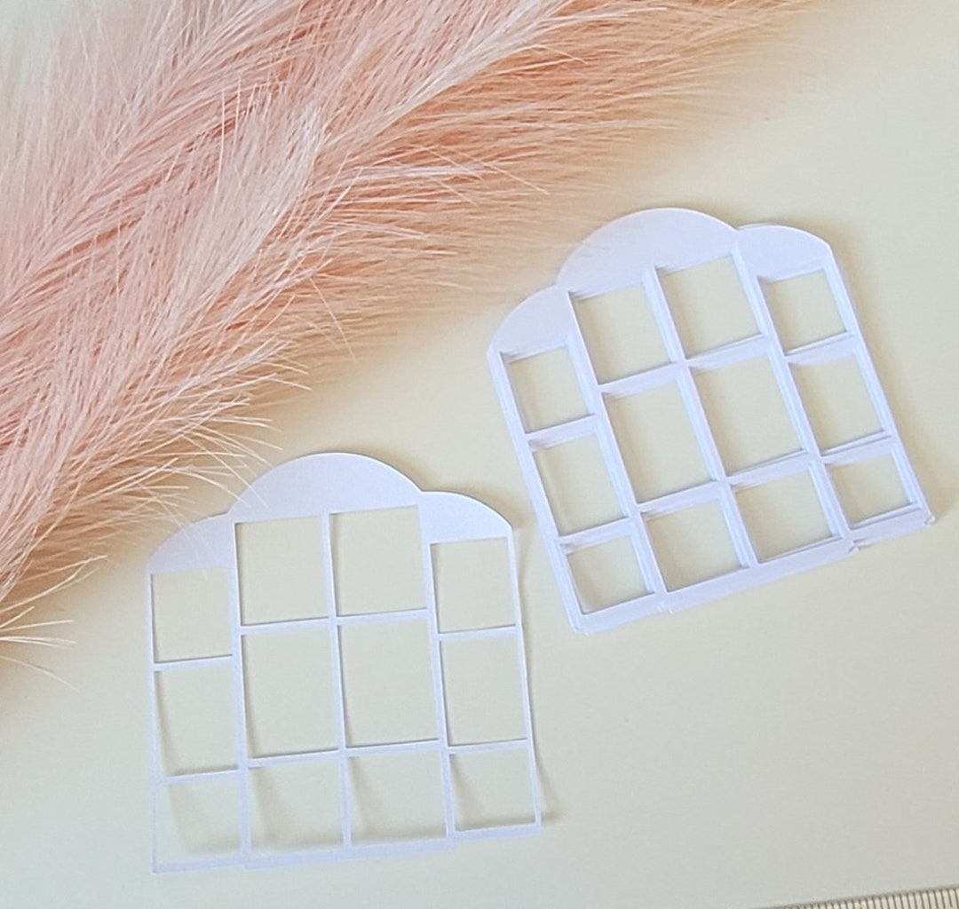 White Textured Window Cut Paper Shape DIY Cardmaking Scrapbooking ...