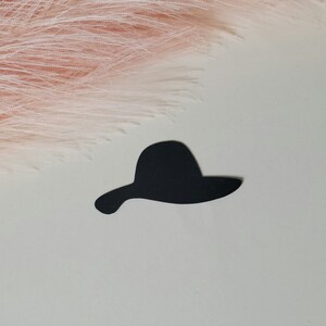 Sun Hat Paper Shape DIY Cardmaking Scrapbooking Journaling Crafting DIY Fashion   2 1/4&quot; x 1  25 Piece