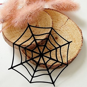 Spiderweb Shape Paper Shape DIY Cardmaking Scrapbooking Junk Journaling Crafting DIY 3&quot; x 3 1/2&quot;  Fall Halloween Cobweb 9 Piece