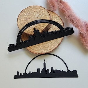 New York Skyline Shape Paper Shape DIY Cardmaking Scrapbooking Junk Journaling Crafting DIY 5 5/8&quot; x 2&quot;  10 Piece
