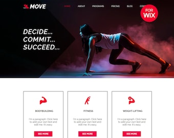 Wix Website Template Wix Website Design Fitness Website Gym Website