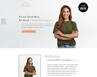Life Coach Website Design, Wix Website Design for personal brand, Female Entrepreneur Website, Sales Page Website