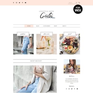 Wix Blog Website, Wix Website Template, Beauty Blog, Wix Website Design, Fashion Blog, Travel Blog, eCommerce Website