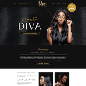 Wix Website Template, Wix Website Design, Hair salon Website, Wig Store, eCommerce Website, Beauty Website