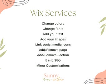 Wix Services - Wix Website Setup - Help With Your Wix Website - Wix Template Editing