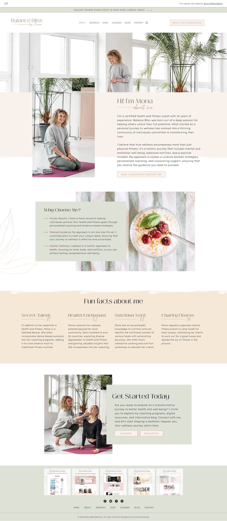 Health Coach Website, Life Coach Website, Nutritionist Website, Wellness Website, Fitness Website, Wix Website Design, Wix Website Template