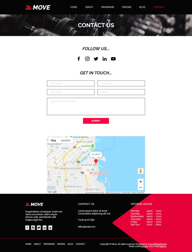 Wix Gym Template Wix Gym Template