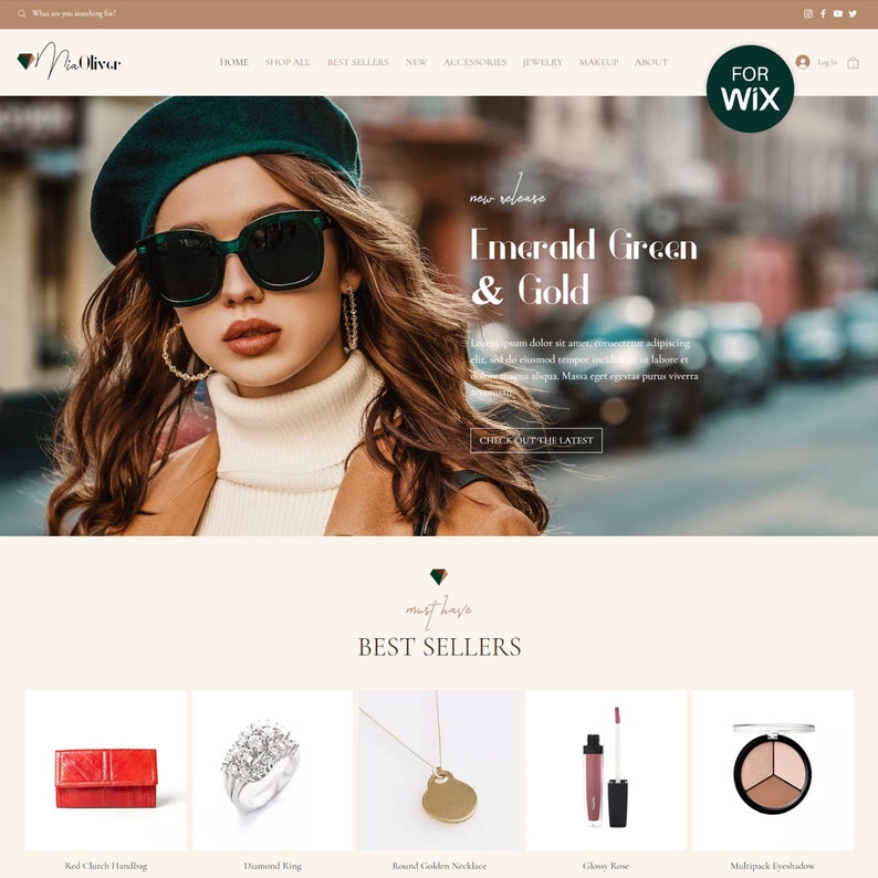 Wix Website Template, Wix Website Design, eCommerce Website, Shop Website, Store Website, Boho Website