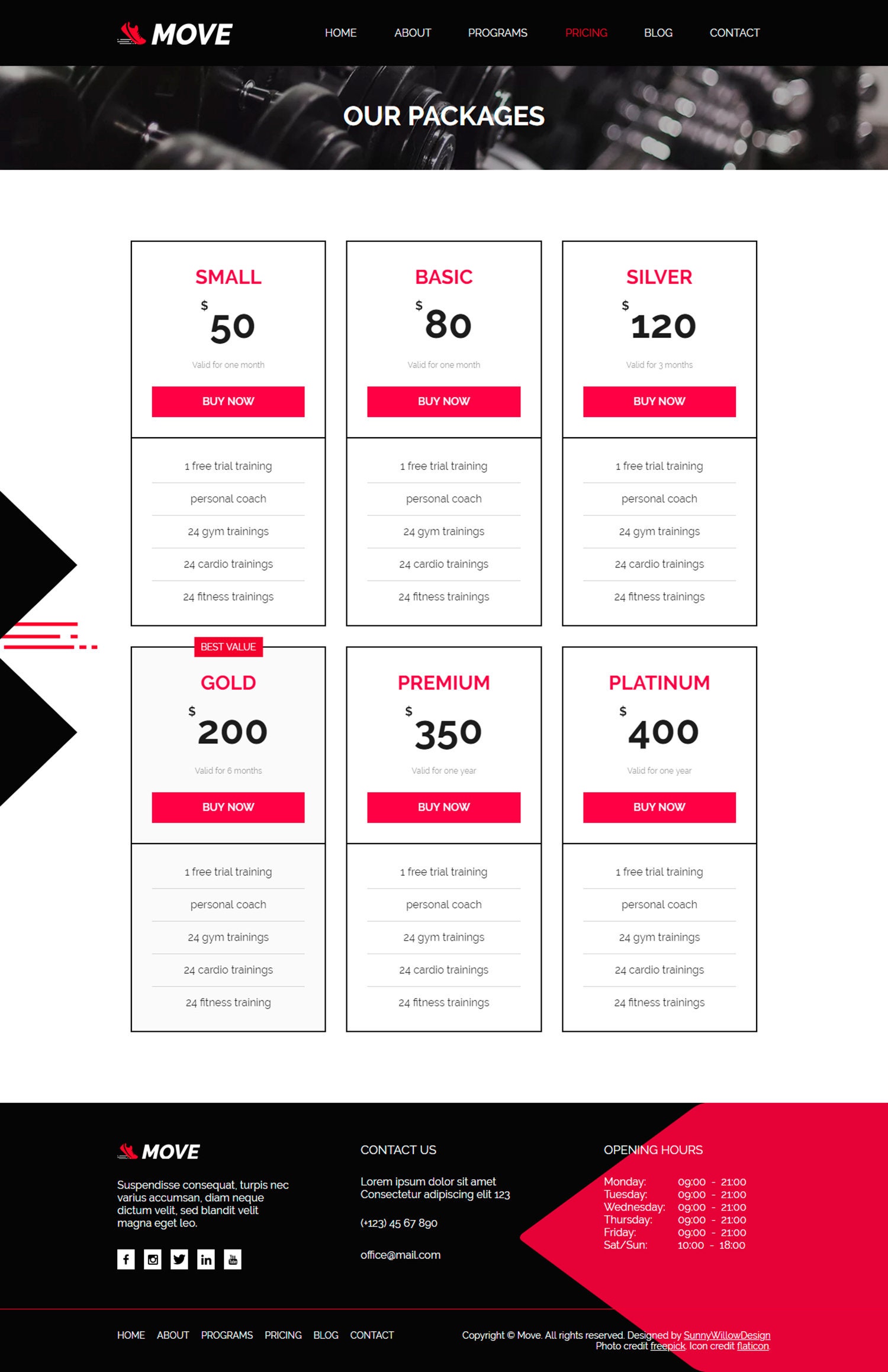 Wix Gym Template Wix Gym Template