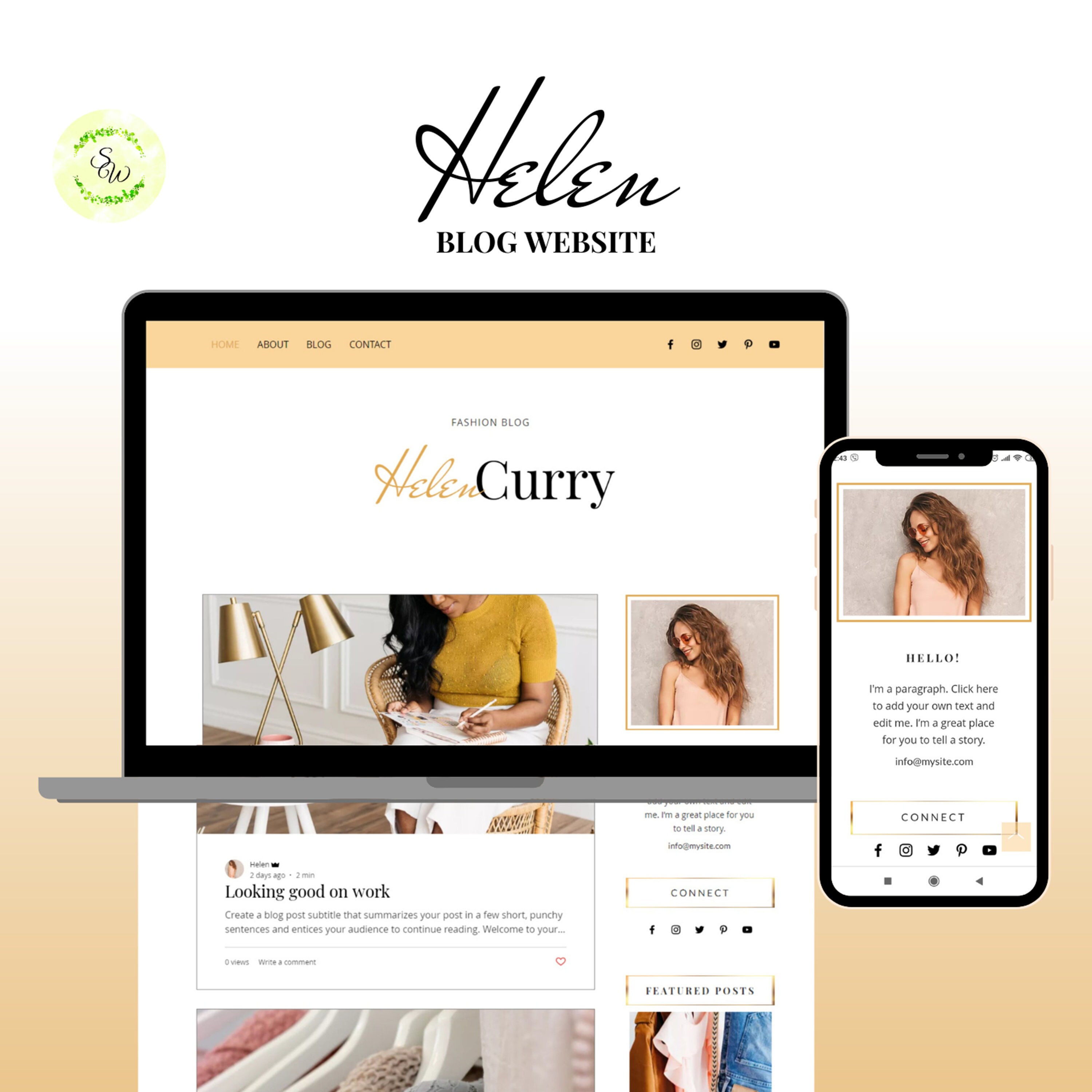 Wix Blogger Theme Wix Website Template Wix Blog Website Etsy
