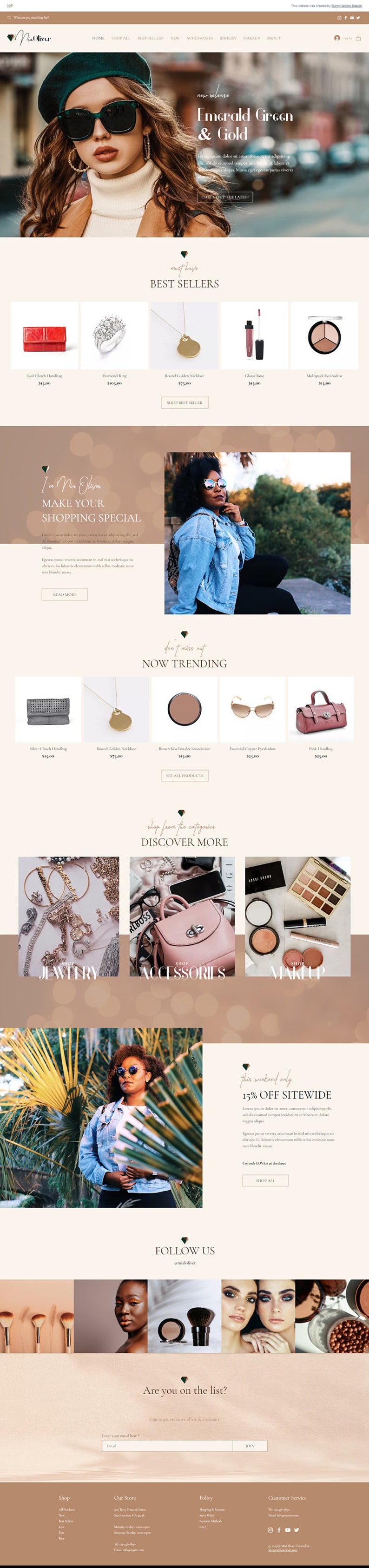 Wix Website Template, Wix Website Design, eCommerce Website, Shop Website, Store Website, Boho Website
