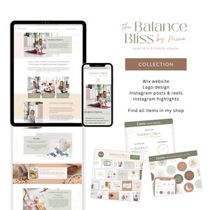 Health Coach Website, Life Coach Website, Nutritionist Website, Wellness Website, Fitness Website, Wix Website Design, Wix Website Template