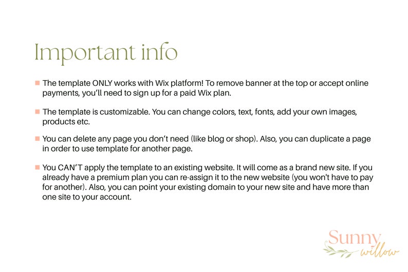 Wix Website Template, Wix Website Design, eCommerce Website, Shop Website, Store Website, Boho Website